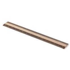 Midori Aluminium Wooden Ruler - Brown