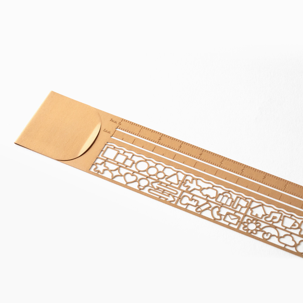 Midori Decorative Clip Ruler - Copper