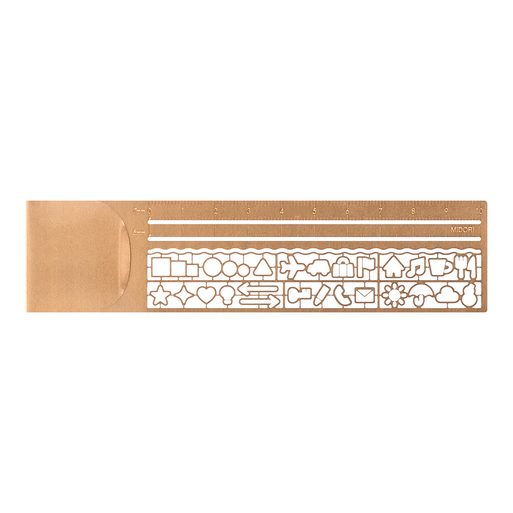 Midori Decorative Clip Ruler - Copper