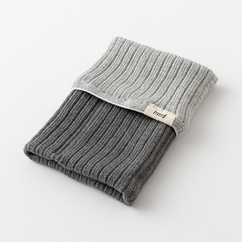 Midori Knitted Book Band Pen Case - Grey