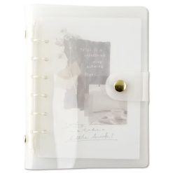 Mind Wave Bine A6 Clear Ring Binder - Milky White