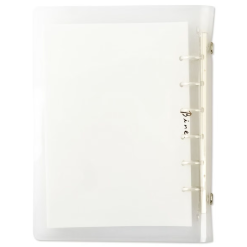 Mind Wave Bine A6 Clear Ring Binder - Milky White