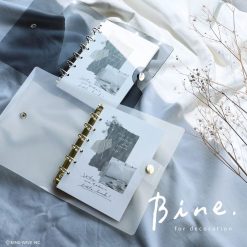 Mind Wave Bine A6 Clear Ring Binder - Milky White