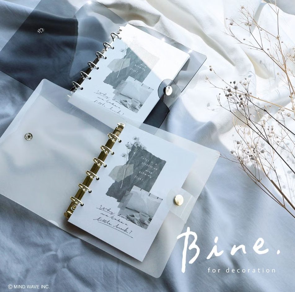 Mind Wave Bine A6 Clear Ring Binder - Milky White