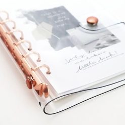 Mind Wave Bine A6 Clear Ring Binder - Rose Pink