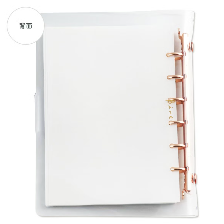 Mind Wave Bine A6 Clear Ring Binder - Rose Pink