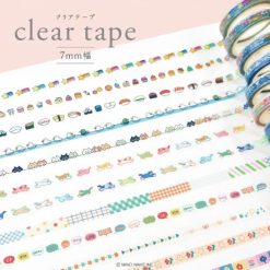 Mind Wave Slim Clear Tape - Pop Colour Flower