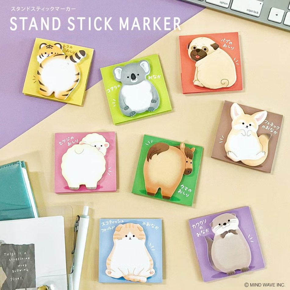 Mind Wave Stand-Up Sticky Notes - Fox