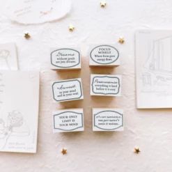 Blinks of Life Rubber Stamps: Mini Vintage Frames with Quotes