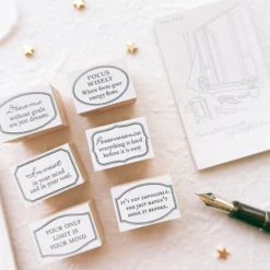 Blinks of Life Rubber Stamps: Mini Vintage Frames with Quotes