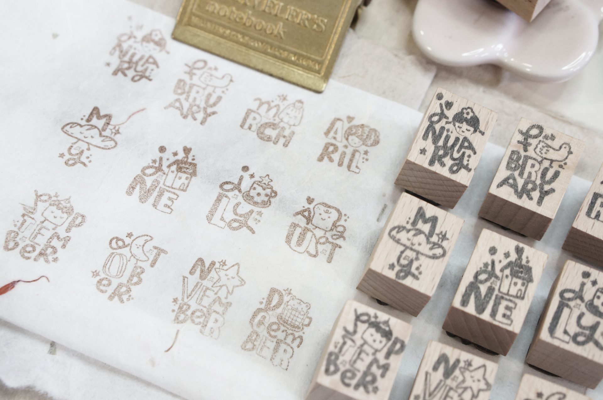 Black Milk Project This Moment - Twelve Months Rubber Stamps