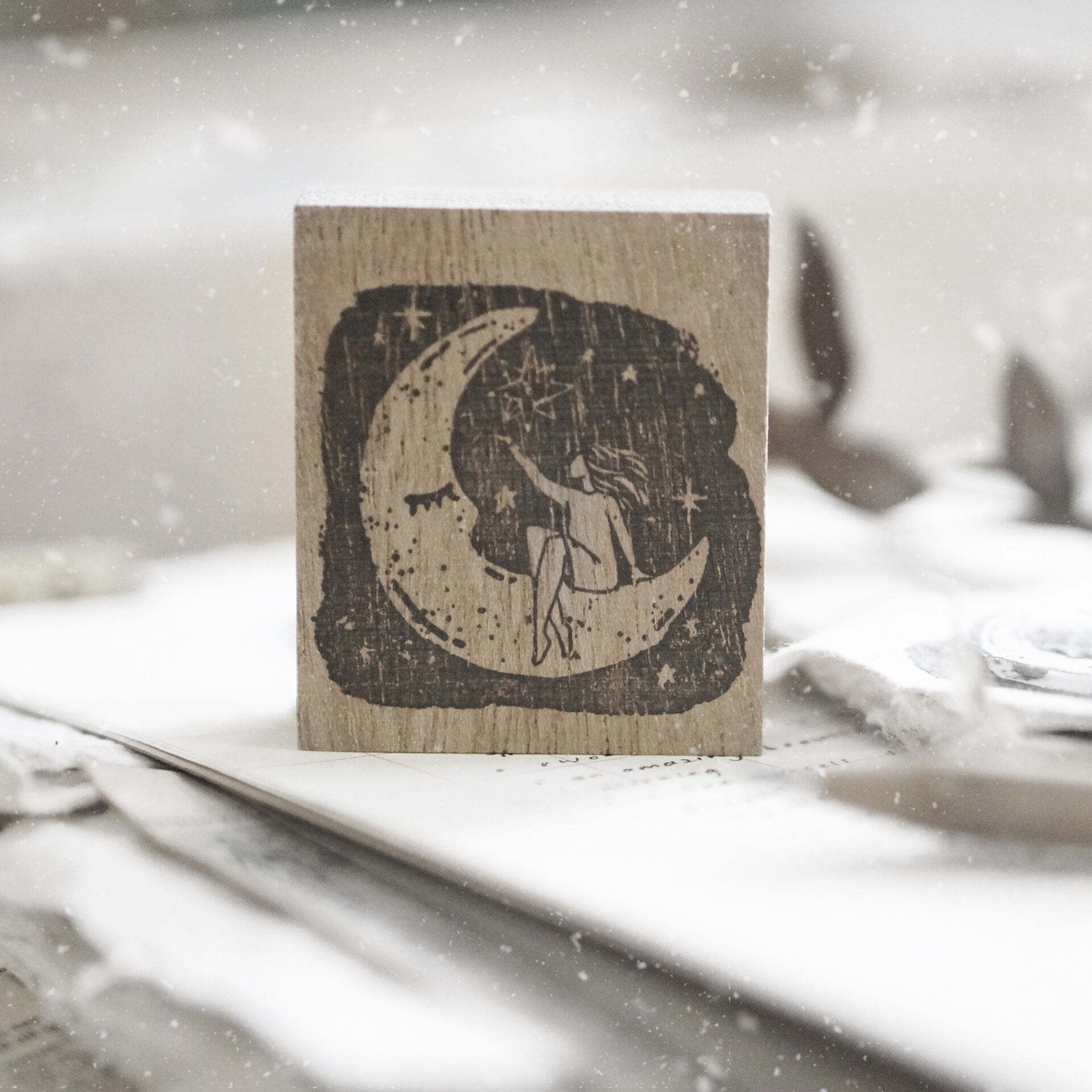 Black Milk Project Prayer Rubber Stamp - Moon
