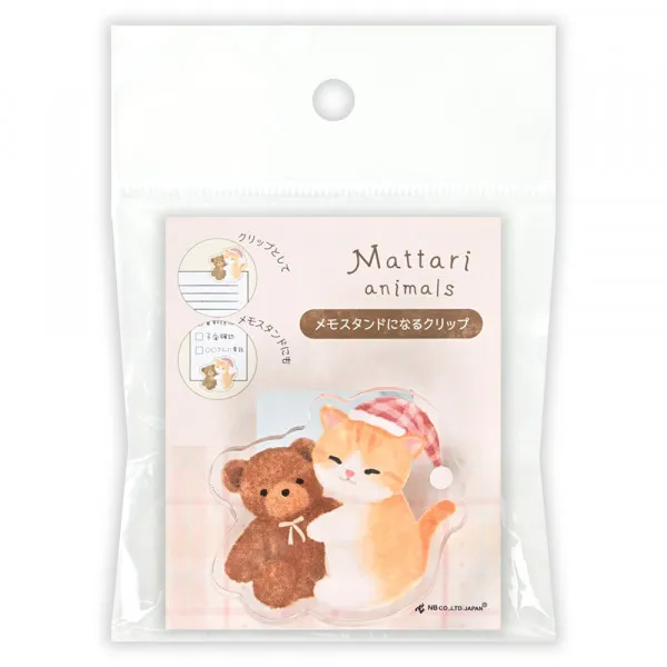 NB Wanova Mattari Animals 2-way Acrylic Clip - Cat