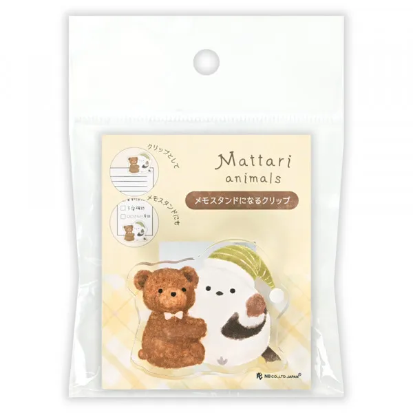 NB Wanova Mattari Animals 2-way Acrylic Clip - Shimaenaga