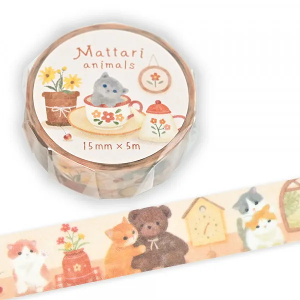 NB Wanova Mattari Animals Washi Tape - Cat
