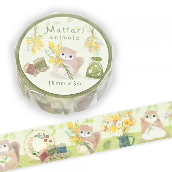 NB Wanova Mattari Animals Washi Tape - Momonga