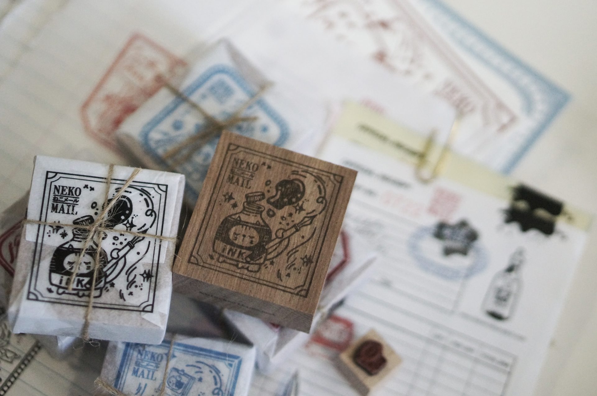 Black Milk Project Neko Mail Rubber Stamps - Ink