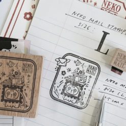 Black Milk Project Neko Mail Rubber Stamps - Stamp
