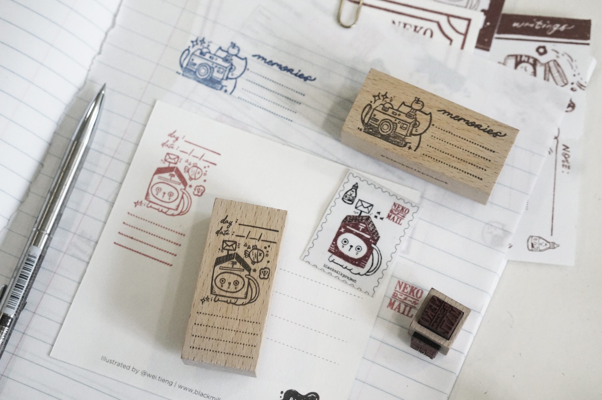 Black Milk Project Neko Mail Label Stamps - Memories
