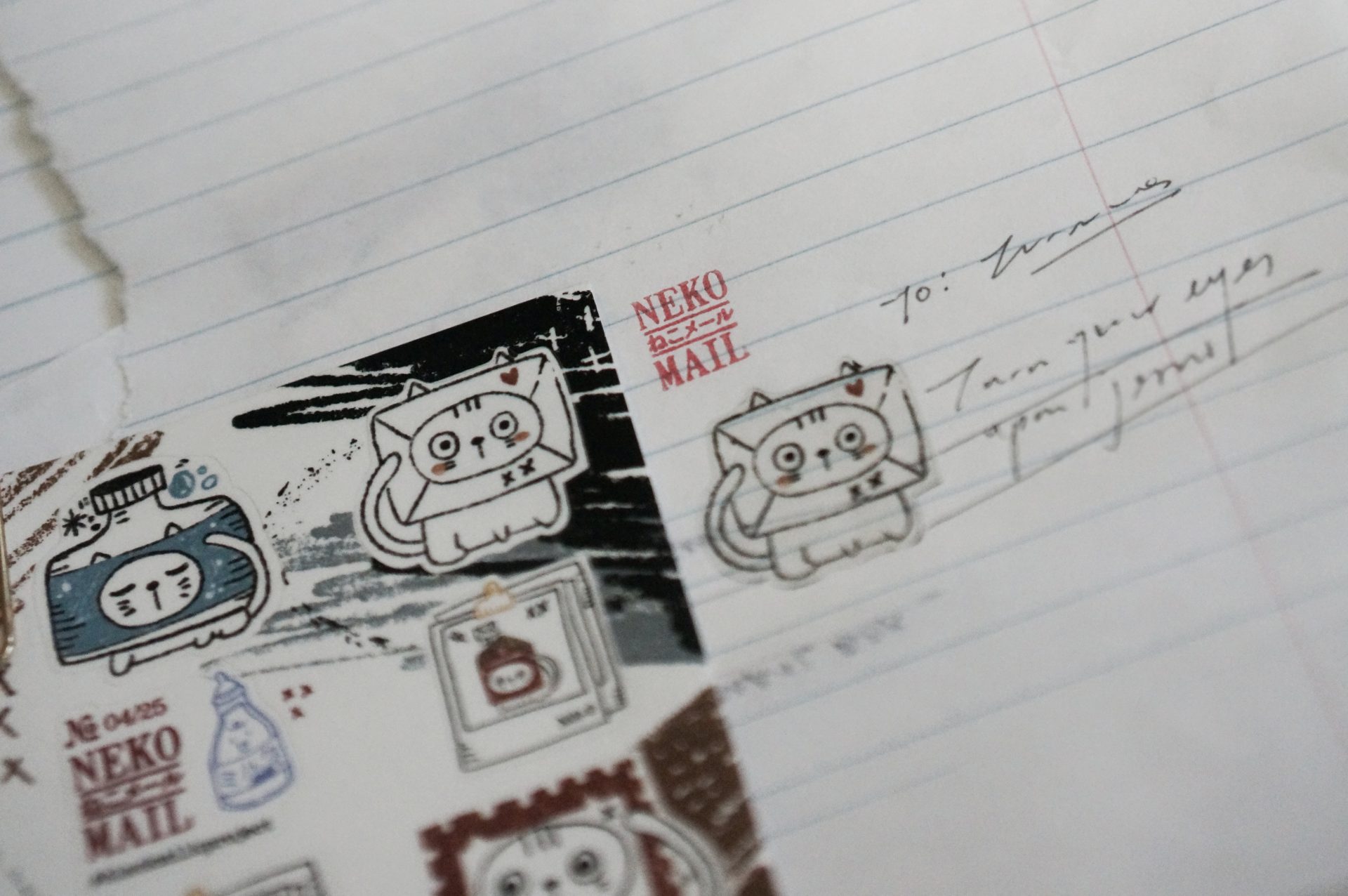 Black Milk Project Stickers - Neko Mail Mini Sticker Sheet