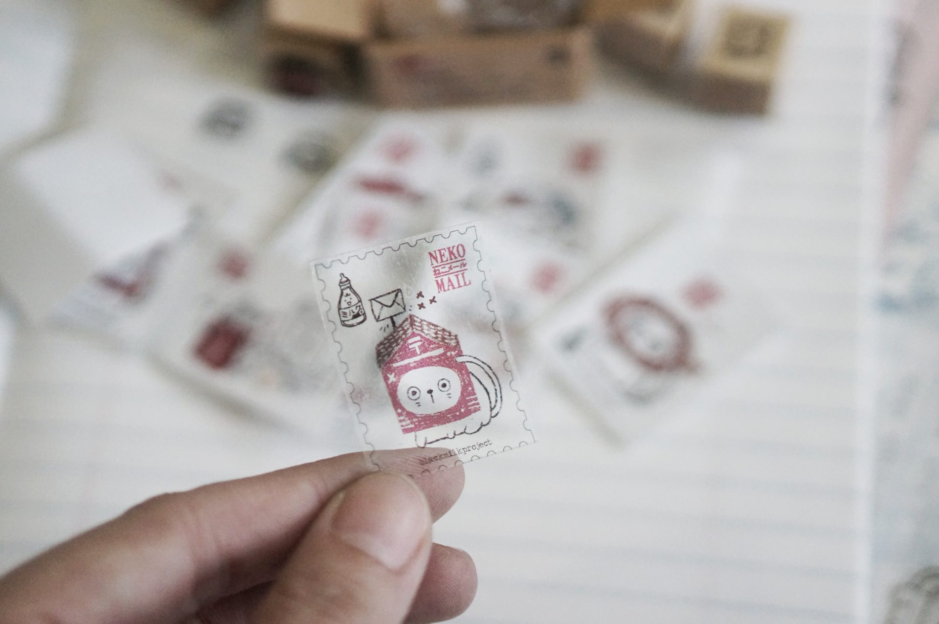 Black Milk Project Neko Mail - Mini Box Stickers + Stamp