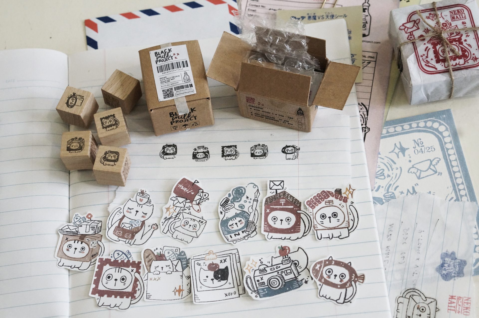Black Milk Project Neko Mail - Mini Box Stickers + Stamp - Image 9