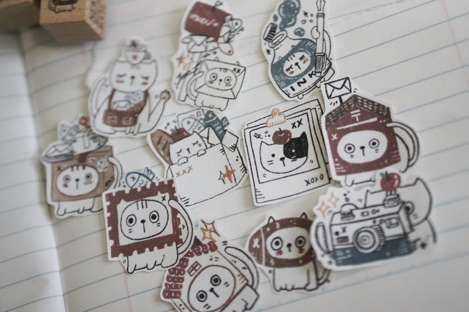 Black Milk Project Neko Mail - Mini Box Stickers + Stamp - Image 10