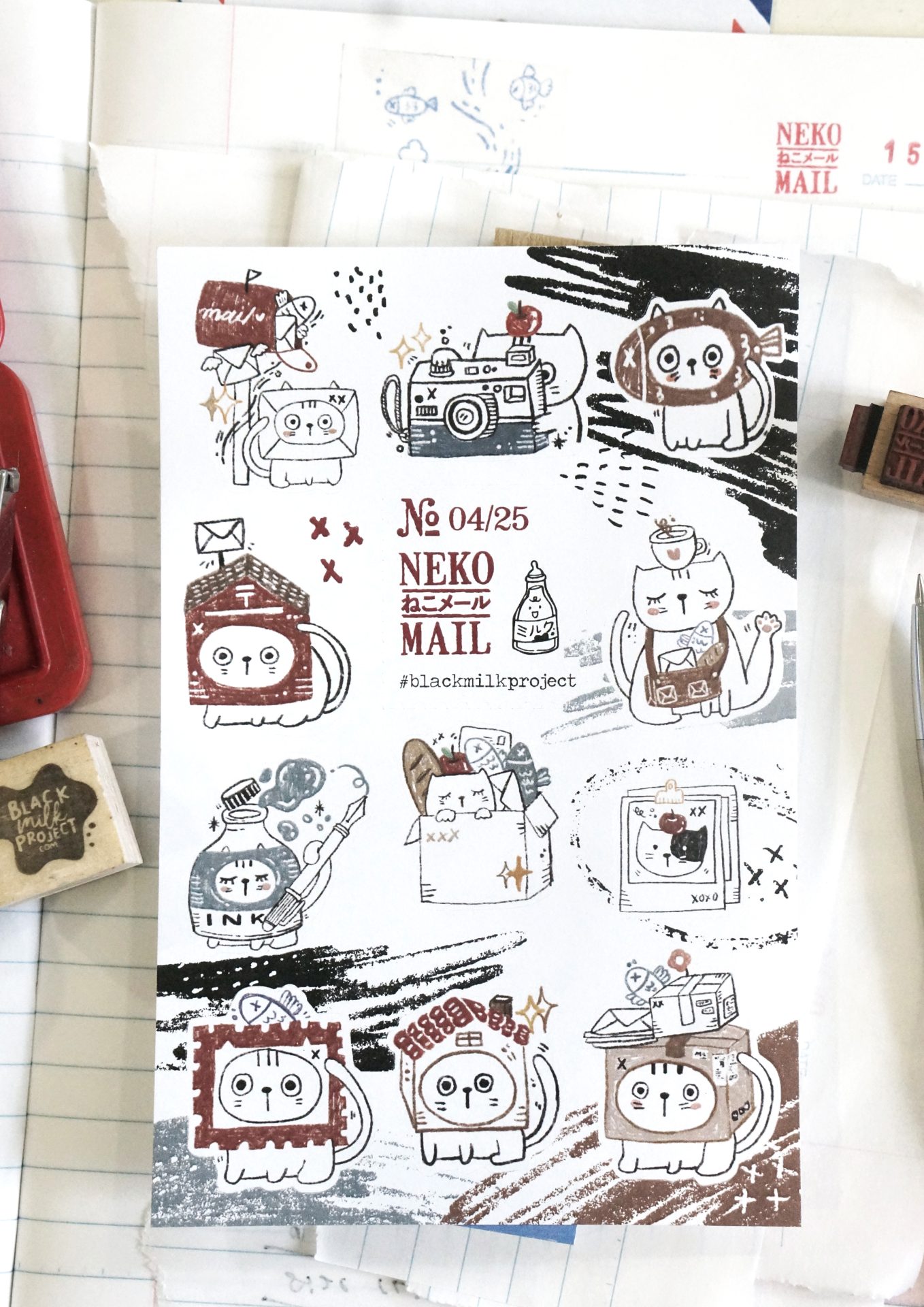 Black Milk Project Stickers - Neko Mail