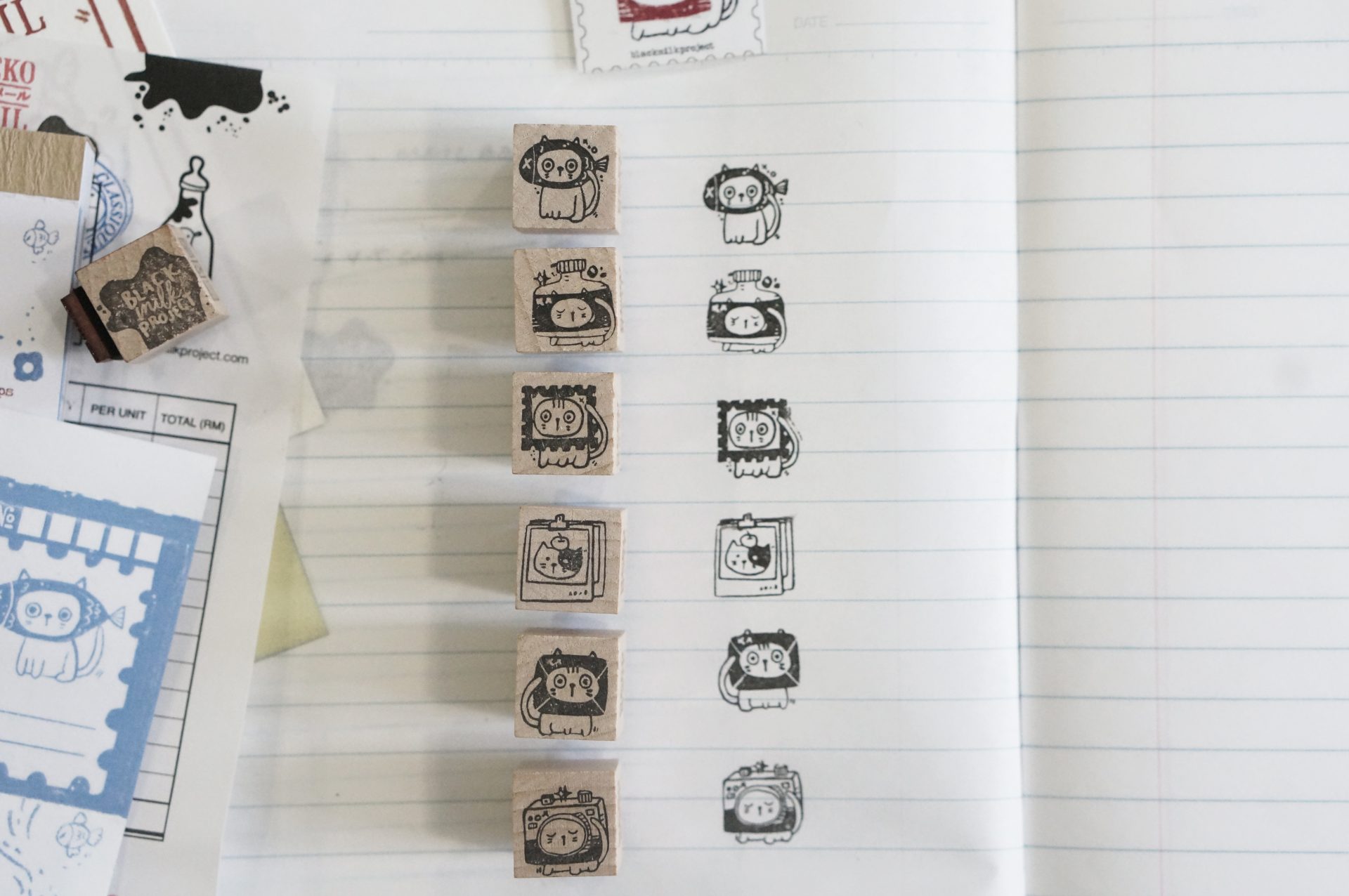 Black Milk Project Neko Mail XS Rubber Stamps