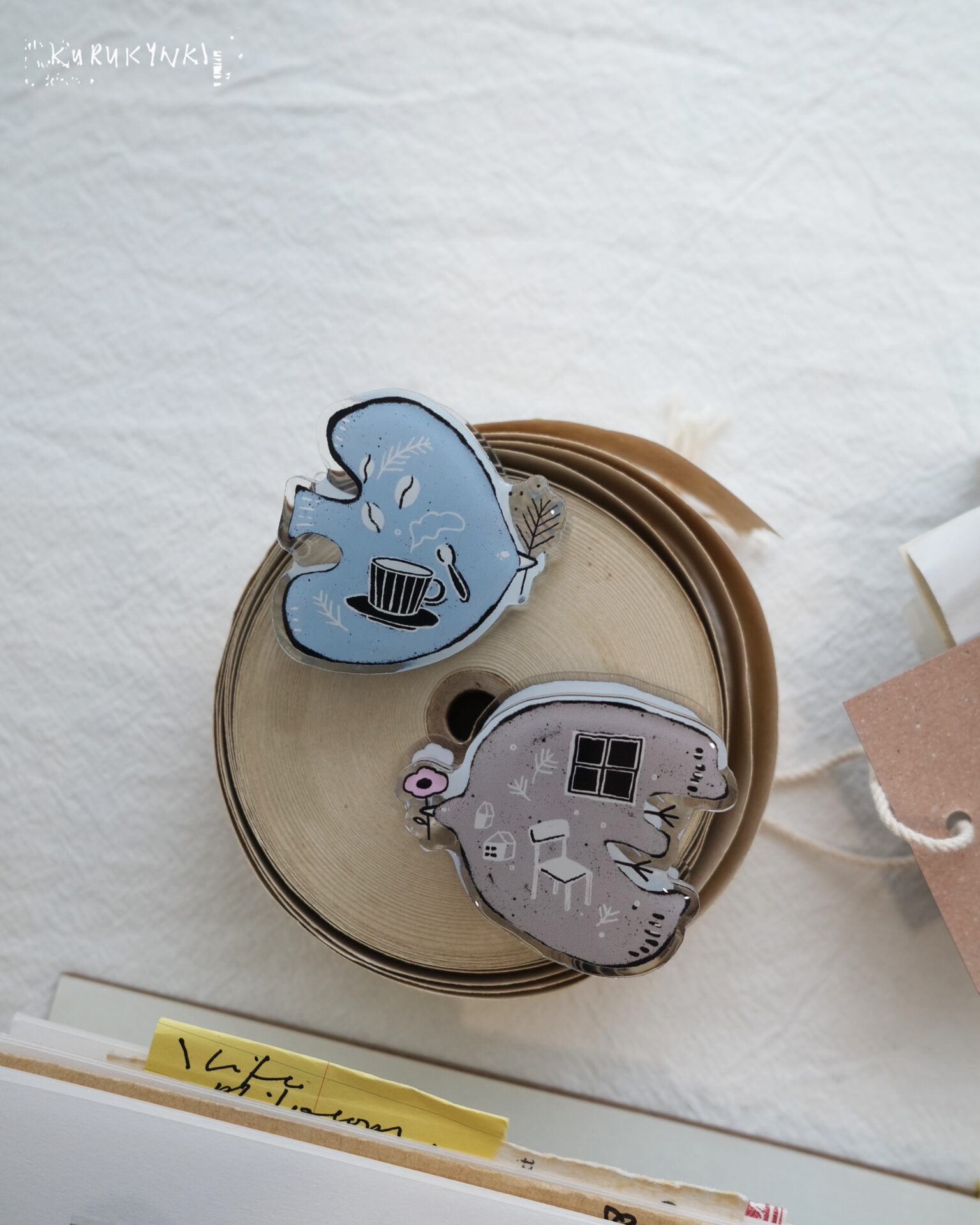 Kurukynki NonChalant Collection - Non-Birds Acrylic Clips