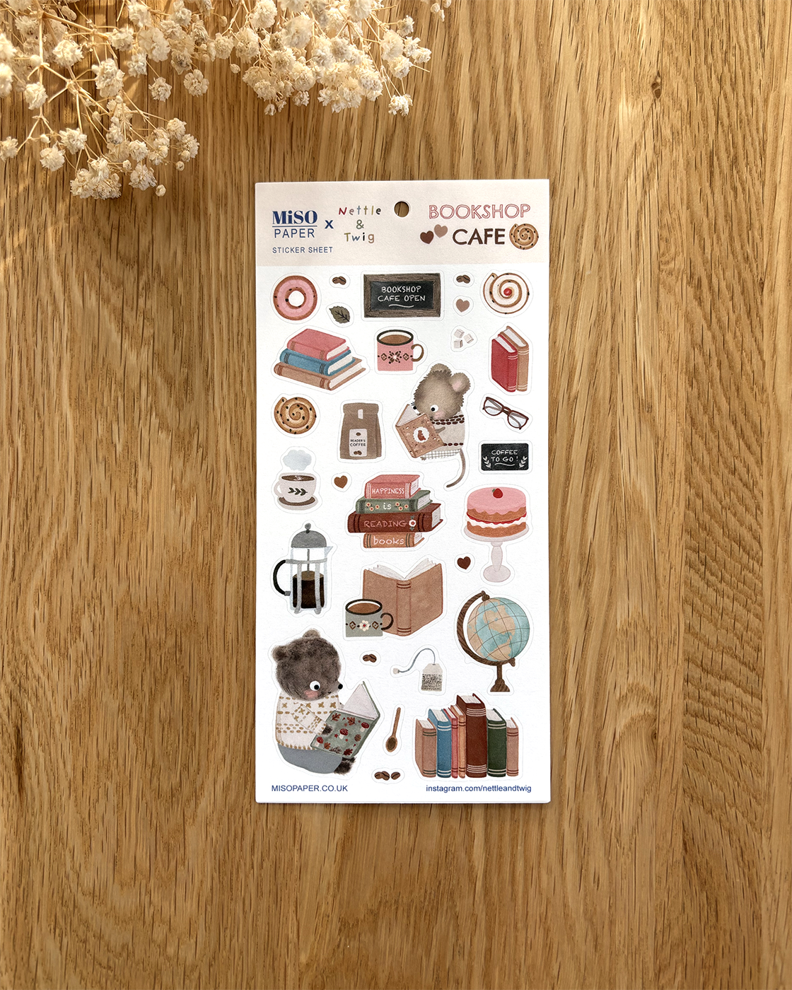 Miso Paper x Nettle & Twig Washi Stickers - Bookshop Café