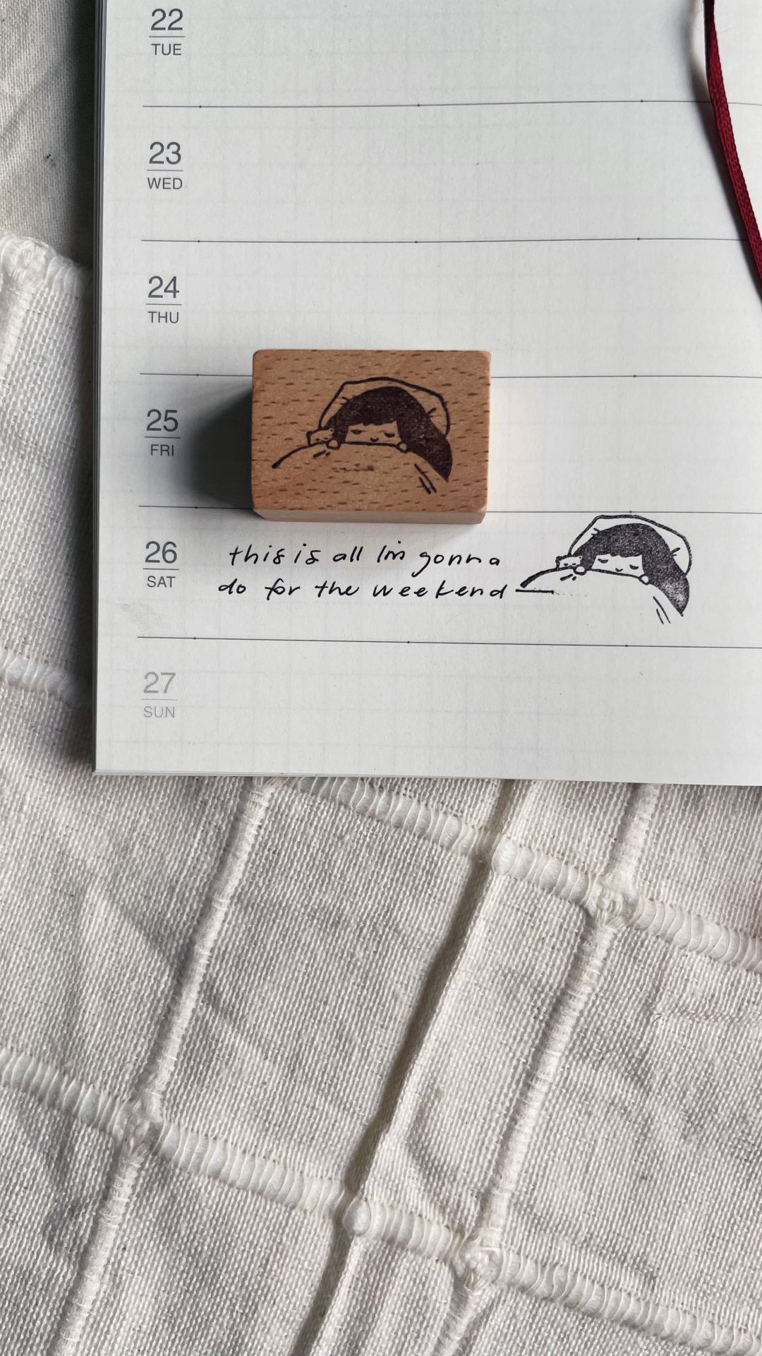 Ms Bulat Rubber Stamp - Not Getting Up
