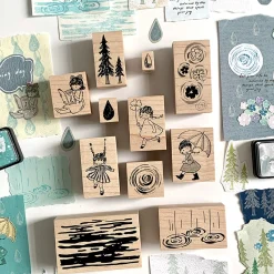 Molinta Wooden Stamp - Girl With Clover