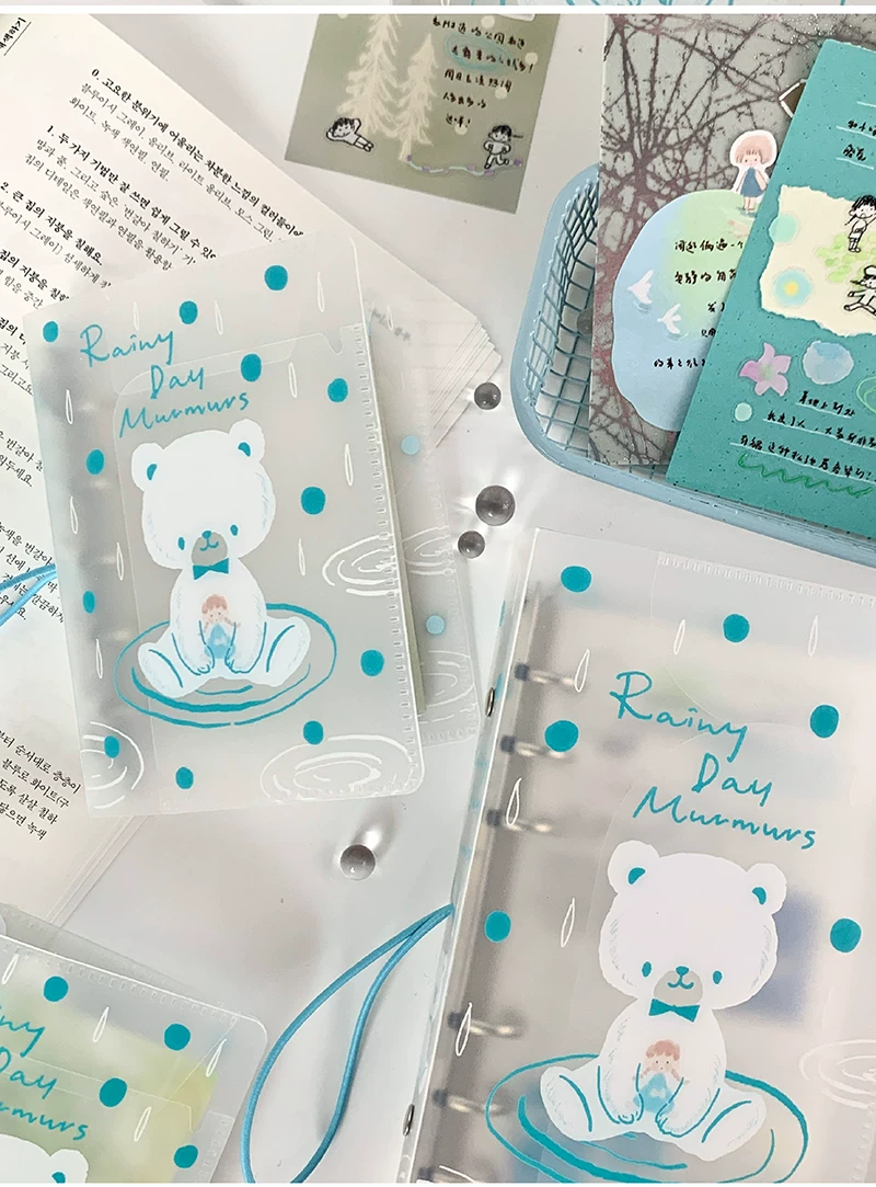 Molinta PP Ring Binder Cover - Rainy Day Bear (M5)