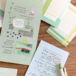 Molinta Memo Paper - Seaweed Green Grid (M5)