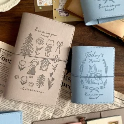 Molinta PU Ring Binder Cover - Grey-Blue Cat (M5)