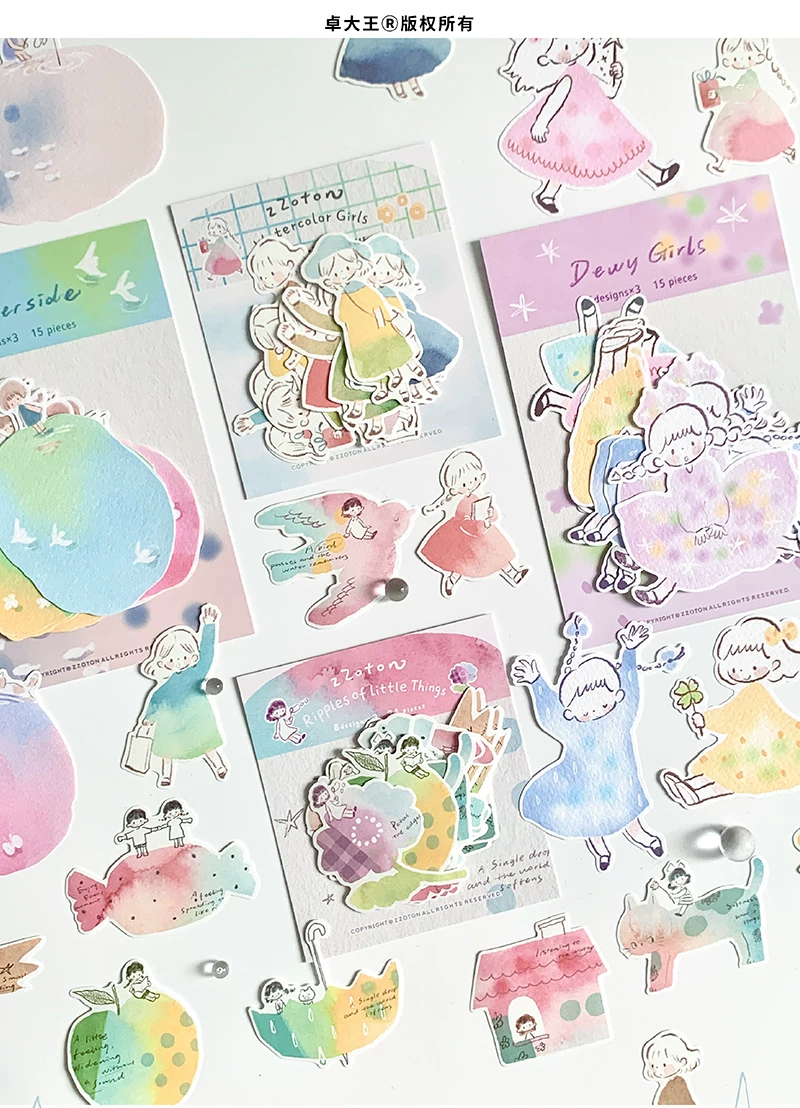 Molinta Sticker Set - Watercolour Girls