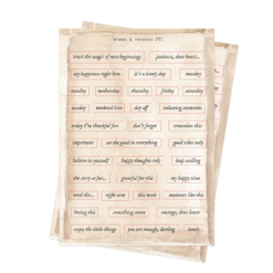 Blinks of Life Collage Stickers - Words & Phrases