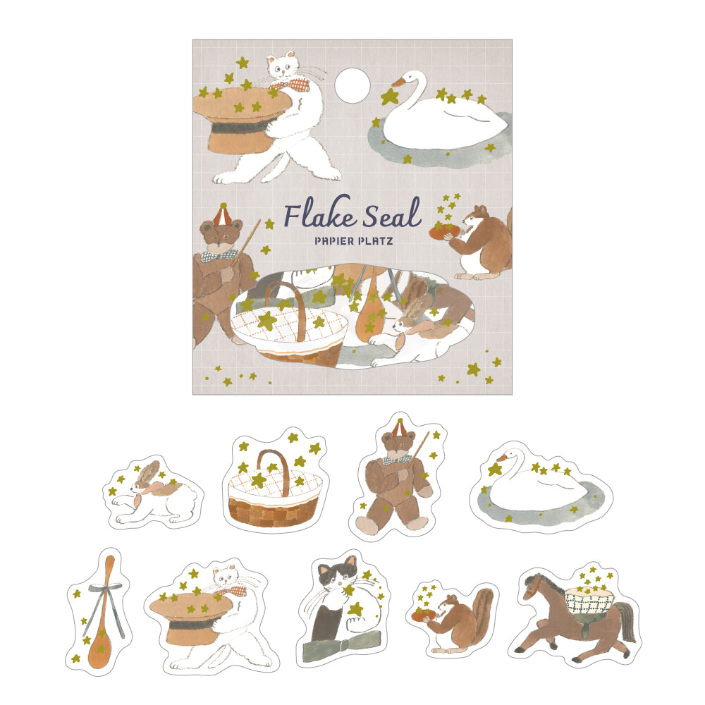 Papier Platz Tobimatsu Shoichiro Gold Leaf Flake Seal - Stardust Atsume