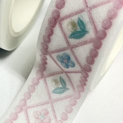 Papier Platz Sugar Ribbon Tape - Flower Garden, link lattice flowers