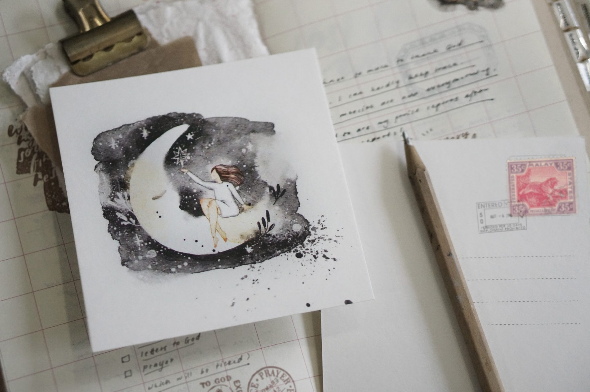 Black Milk Project Postcard - Moon