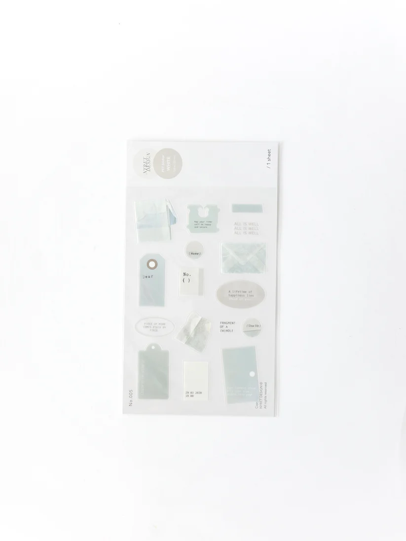 Nyret PET Sticker Sheets - White