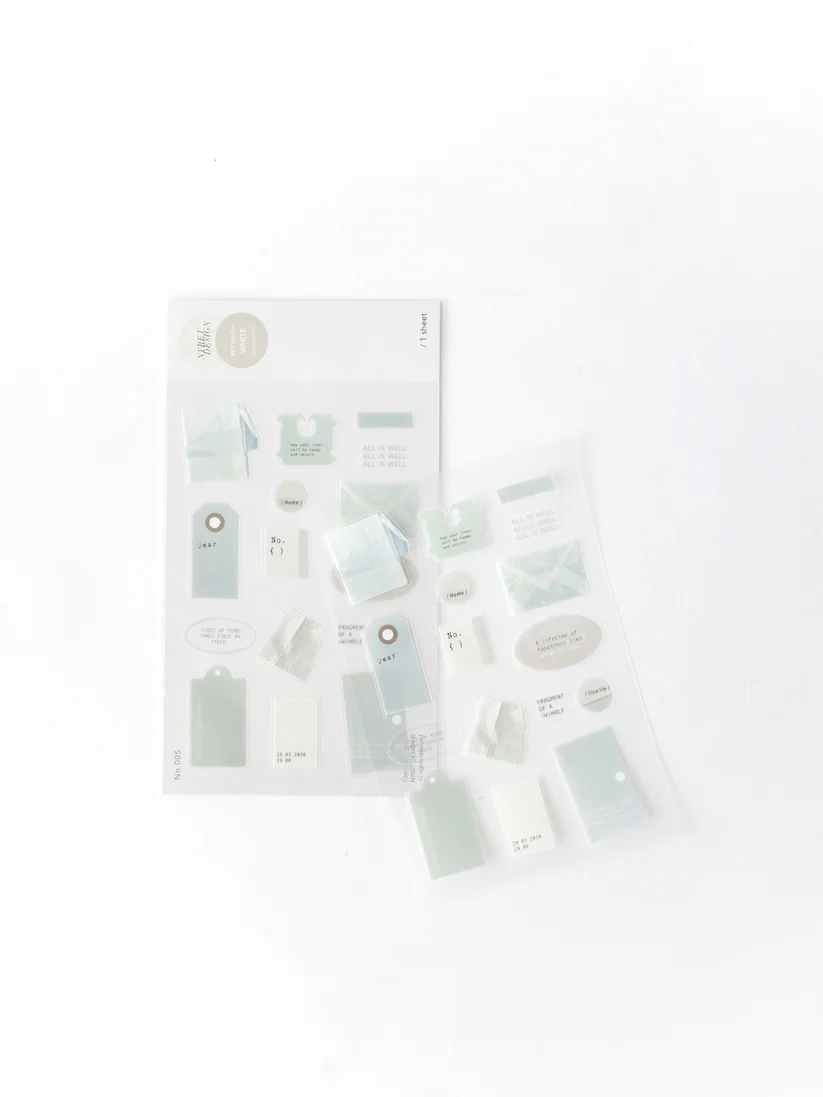 Nyret PET Sticker Sheets - White