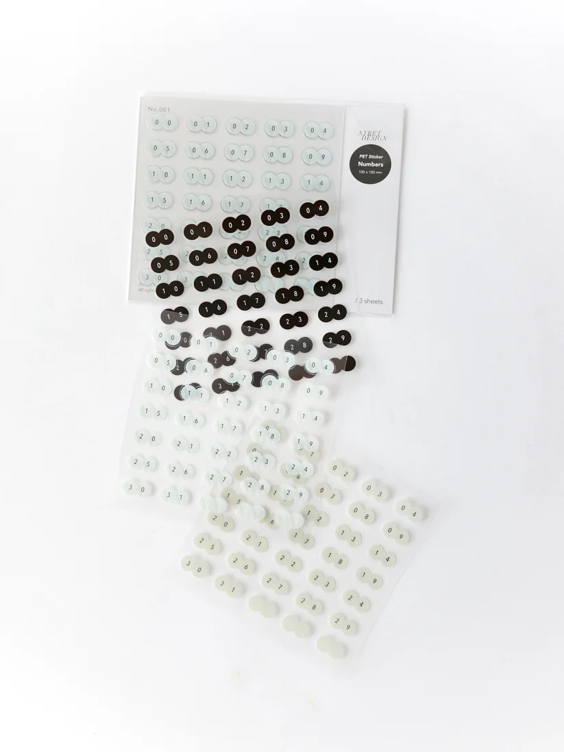 Nyret PET Sticker Sheets - Numbers