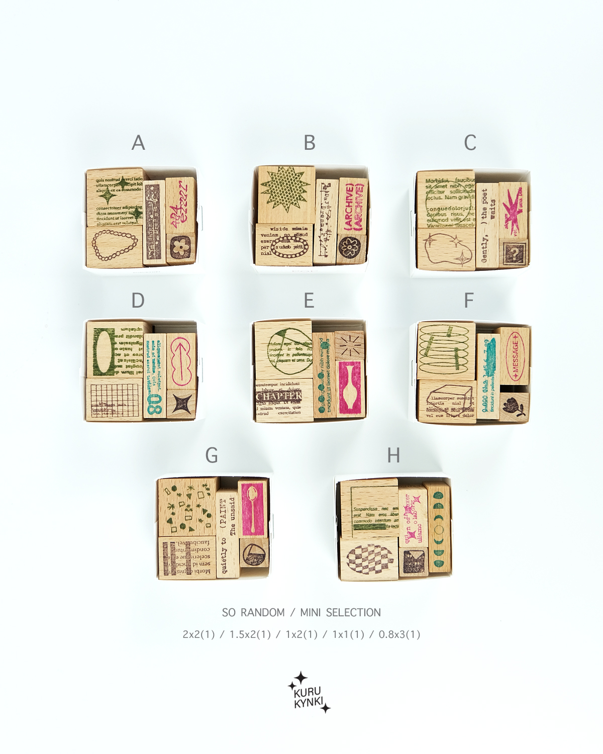 Kurukynki So Random Rubber Stamps
