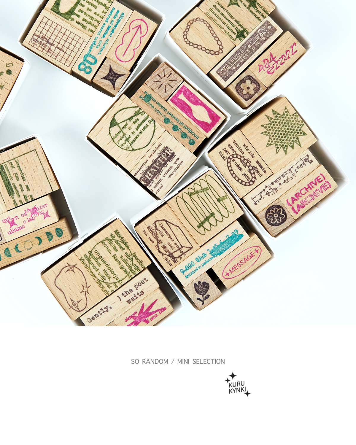Kurukynki So Random Rubber Stamps
