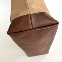 The Superior Labor Engineer Shoulder Bag S - Beige with Leather Bottom