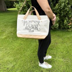 The Superior Labor Engineer Shoulder Bag S - Natural with Leather Bottom