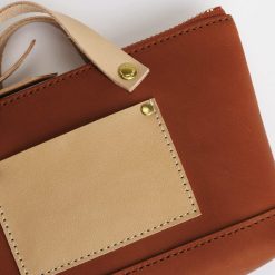 The Superior Labor All Leather Engineer Pouch Cognac