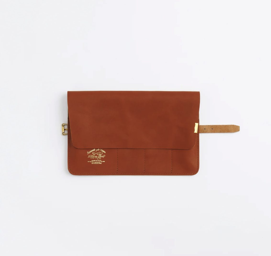The Superior Labor Glove Leather Pen Roll Cognac